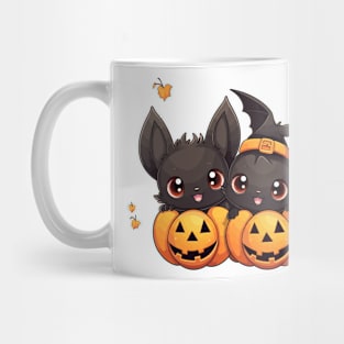 Kawaii Halloween Bats Mug